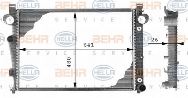 HELLA Vízhűtő 8MK376710-281