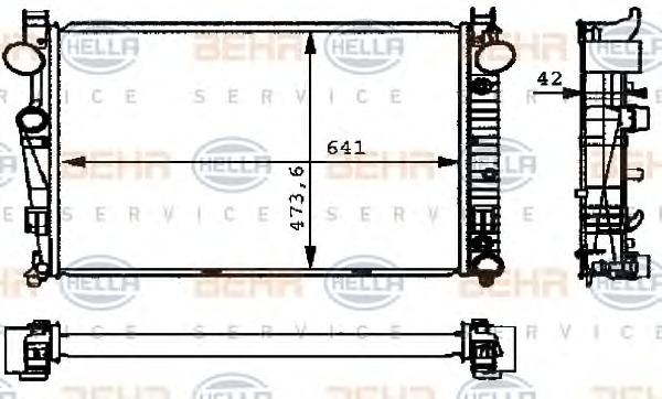 HELLA Vízhűtő 8MK376710-294