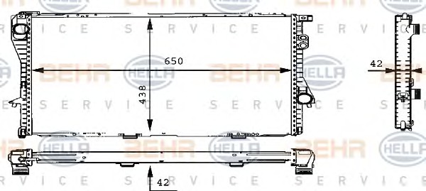 HELLA Vízhűtő 8MK376710-301