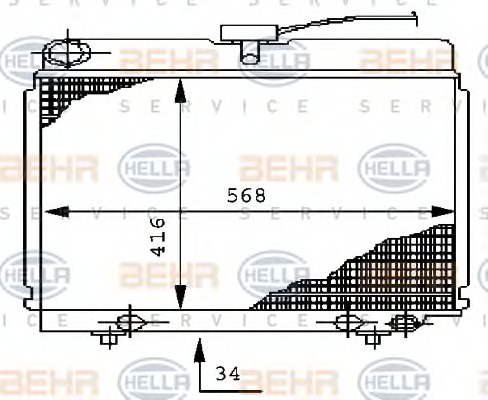 HELLA Vízhűtő 8MK376710-521