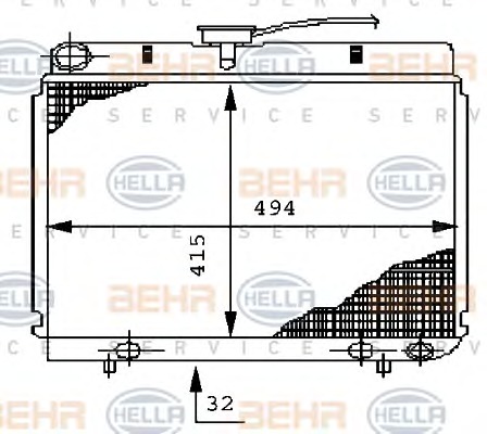 HELLA Vízhűtő 8MK376710-531