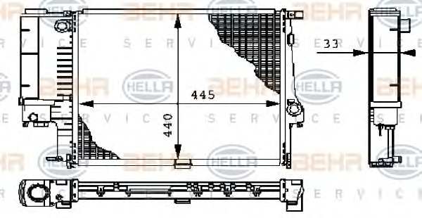 HELLA Vízhűtő 8MK376711-084