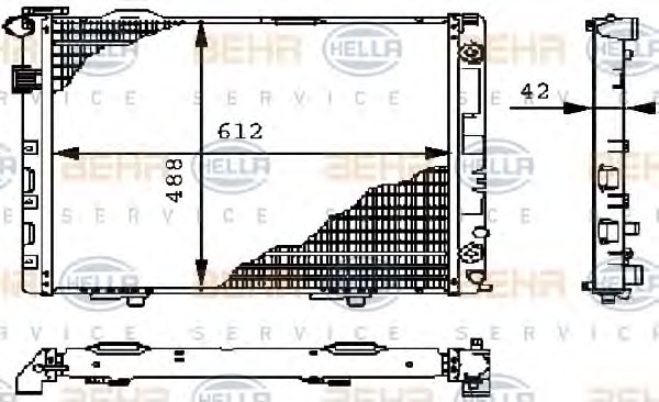 HELLA Vízhűtő 8MK376711-101