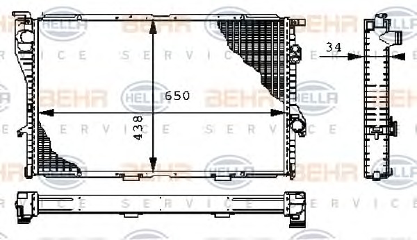 HELLA Vízhűtő 8MK376711-111