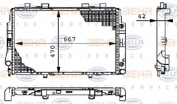 HELLA Vízhűtő 8MK376711-174