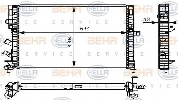 HELLA Vízhűtő 8MK376711-211