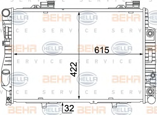 HELLA Vízhűtő 8MK376711-234