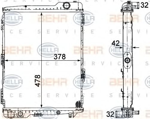 HELLA Vízhűtő 8MK376711-271