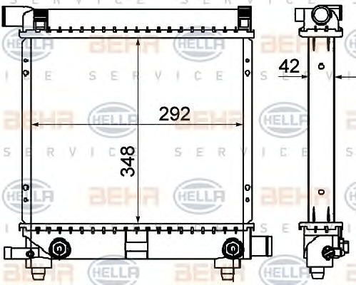 HELLA Vízhűtő 8MK376711-311