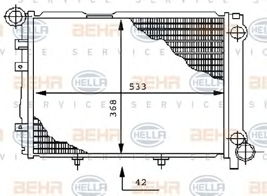 HELLA Vízhűtő 8MK376711-351