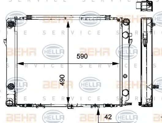 HELLA Vízhűtő 8MK376711-401