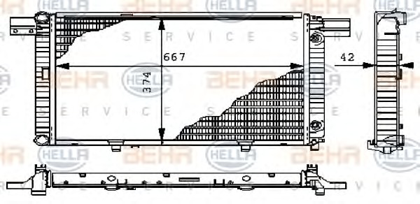 HELLA Vízhűtő 8MK376711-451