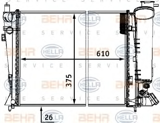 HELLA Vízhűtő 8MK376711-491