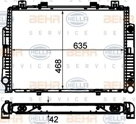 HELLA Vízhűtő 8MK376711-511