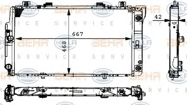 HELLA Vízhűtő 8MK376711-521