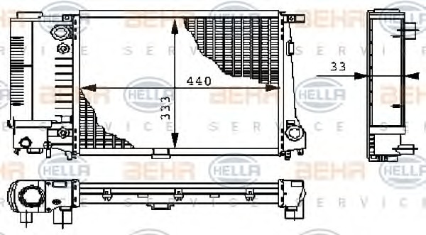 HELLA Vízhűtő 8MK376711-591