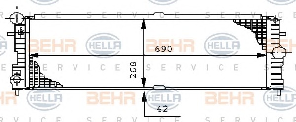 HELLA Vízhűtő 8MK376711-731