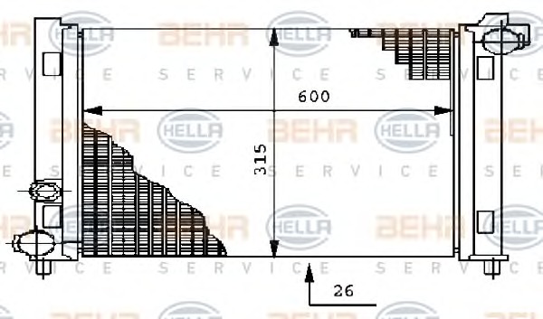 HELLA Vízhűtő 8MK376712-041