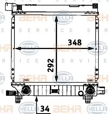 HELLA Vízhűtő 8MK376712-164