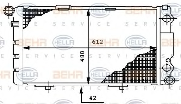 HELLA Vízhűtő 8MK376712-261