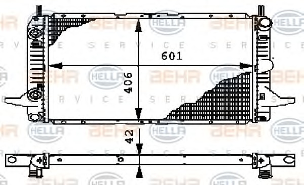 HELLA Vízhűtő 8MK376712-341