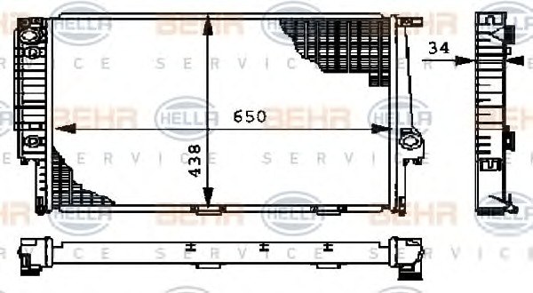 HELLA Vízhűtő 8MK376712-381