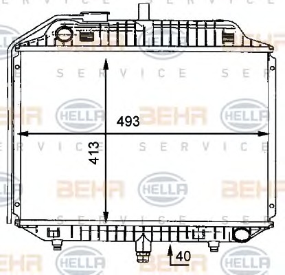 HELLA Vízhűtő 8MK376712-411