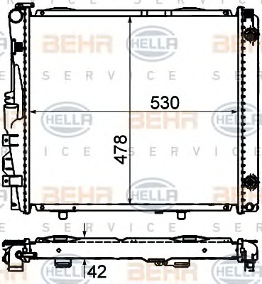 HELLA Vízhűtő 8MK376712-421