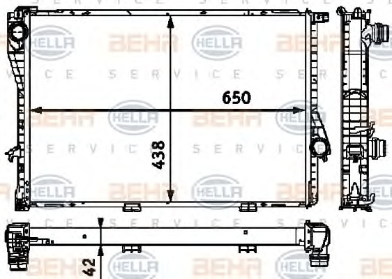 HELLA Vízhűtő 8MK376712-504