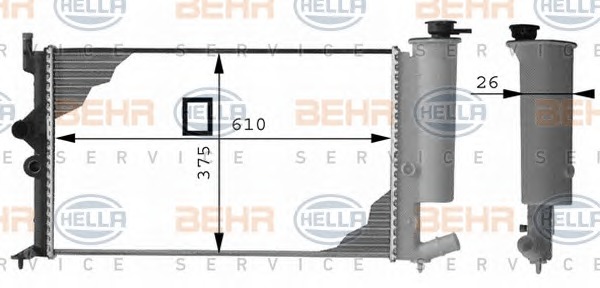 HELLA Vízhűtő 8MK376712-541