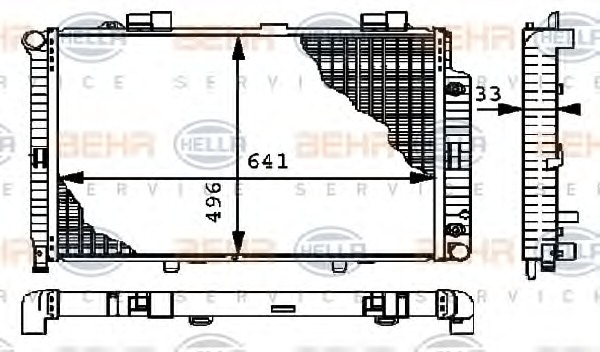 HELLA Vízhűtő 8MK376712-581