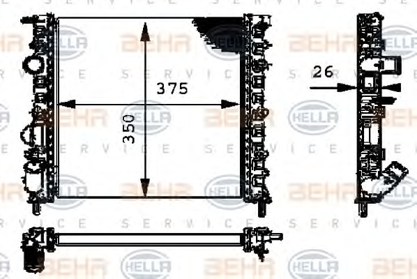 HELLA Vízhűtő 8MK376712-631