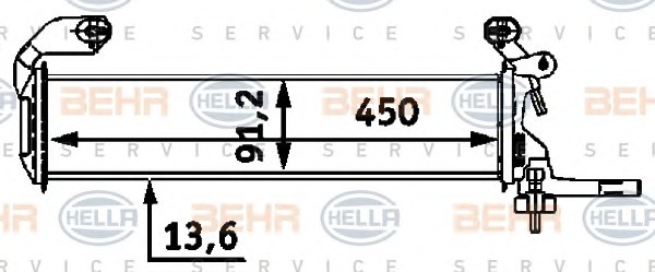 HELLA Vízhűtő 8MK376712-661