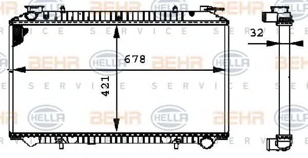 HELLA Vízhűtő 8MK376712-721