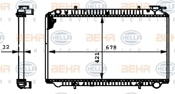 HELLA Vízhűtő 8MK376712-731