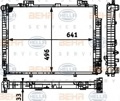 HELLA Vízhűtő 8MK376712-741