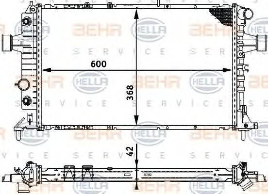 HELLA Vízhűtő 8MK376713-014