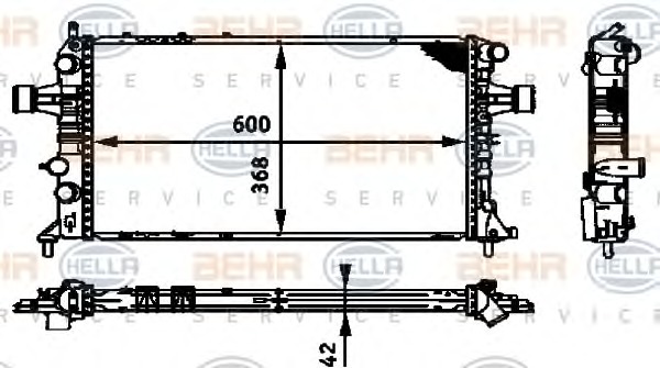 HELLA Vízhűtő 8MK376713-021