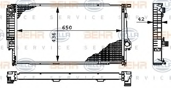 HELLA Vízhűtő 8MK376713-221