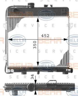 HELLA Vízhűtő 8MK376713-261