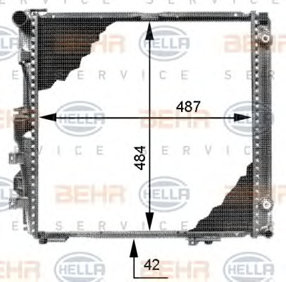 HELLA Vízhűtő 8MK376713-291