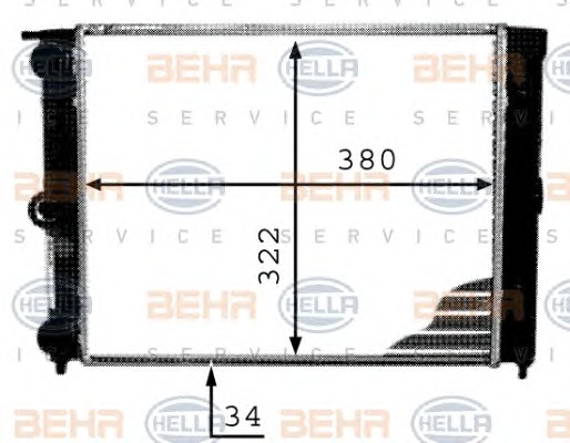 HELLA Vízhűtő 8MK376713-341