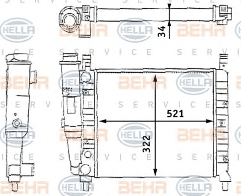 HELLA Vízhűtő 8MK376713-391