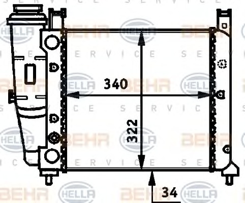 HELLA Vízhűtő 8MK376713-491