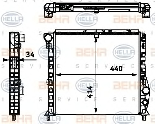 HELLA Vízhűtő 8MK376713-561