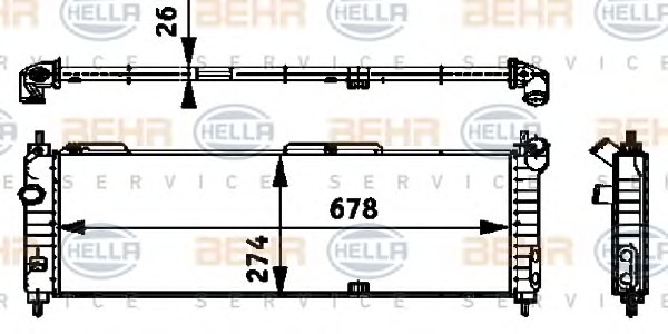 HELLA Vízhűtő 8MK376713-574