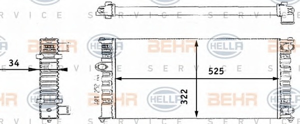 HELLA Vízhűtő 8MK376713-721