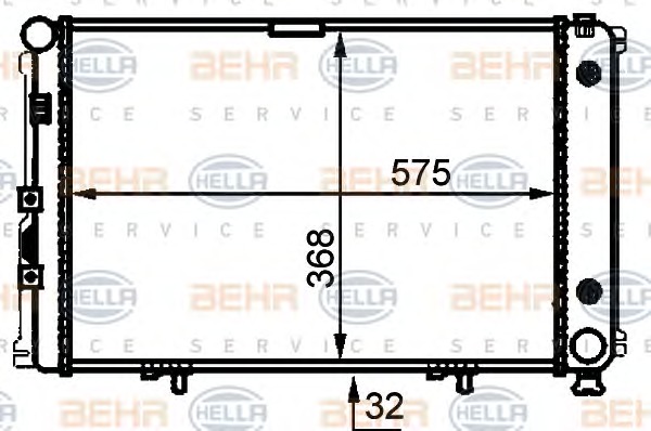 HELLA Vízhűtő 8MK376714-011