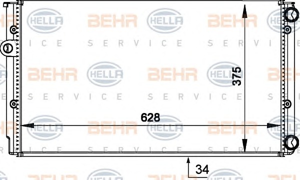 HELLA Vízhűtő 8MK376714-041