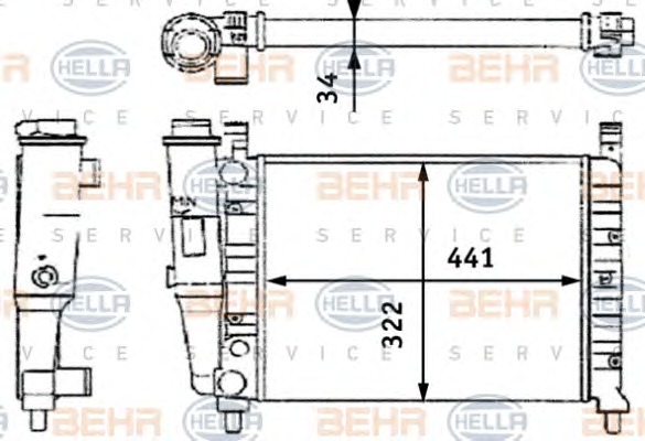 HELLA Vízhűtő 8MK376714-051